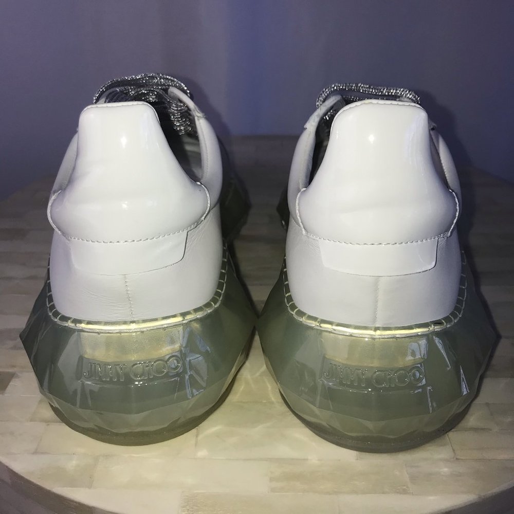 JIMMY CHOO Diamond /F Leather Sneakers - NEW! - Picture 7 of 13